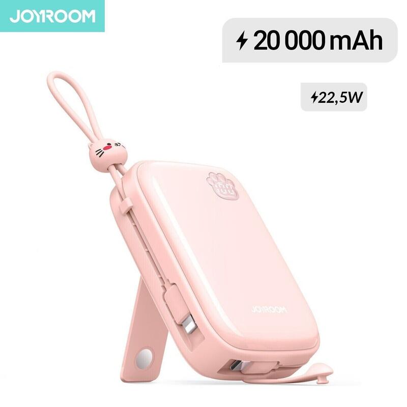 Powerbank Joyroom 22.5W 20000mAh ze stojakiem + kabel USB-A - USB-C