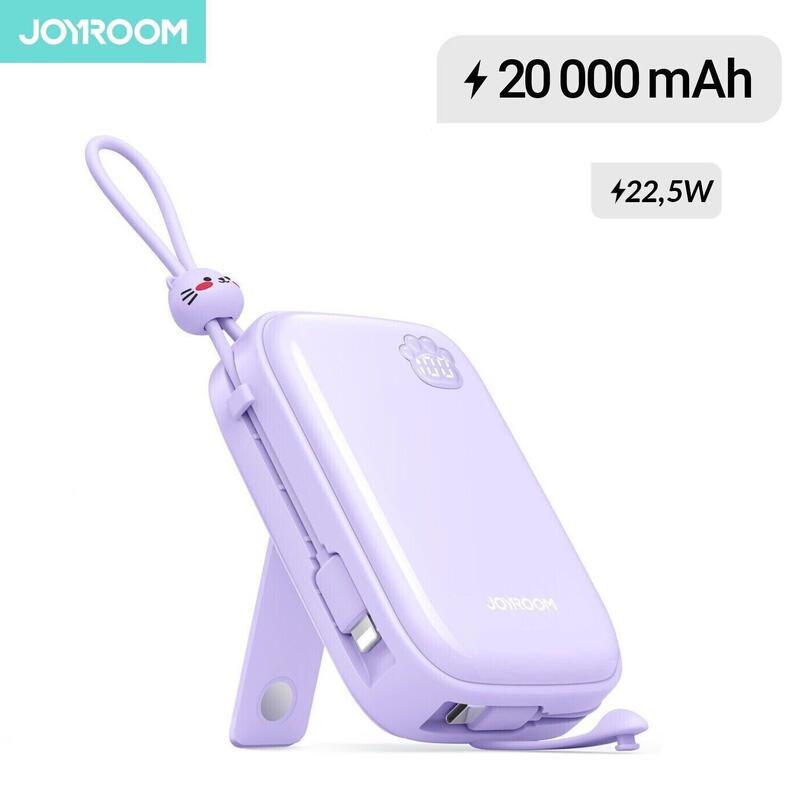 Powerbank Joyroom 22.5W 20000mAh ze stojakiem + kabel USB-A - USB-C