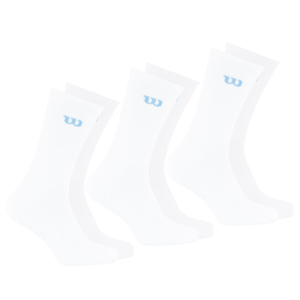 Wilson - Lot De 3 Paires De Chaussettes Mi-hautes Homme Essentiel - Chaussettes - Blanc - 39/42 - Decathlon