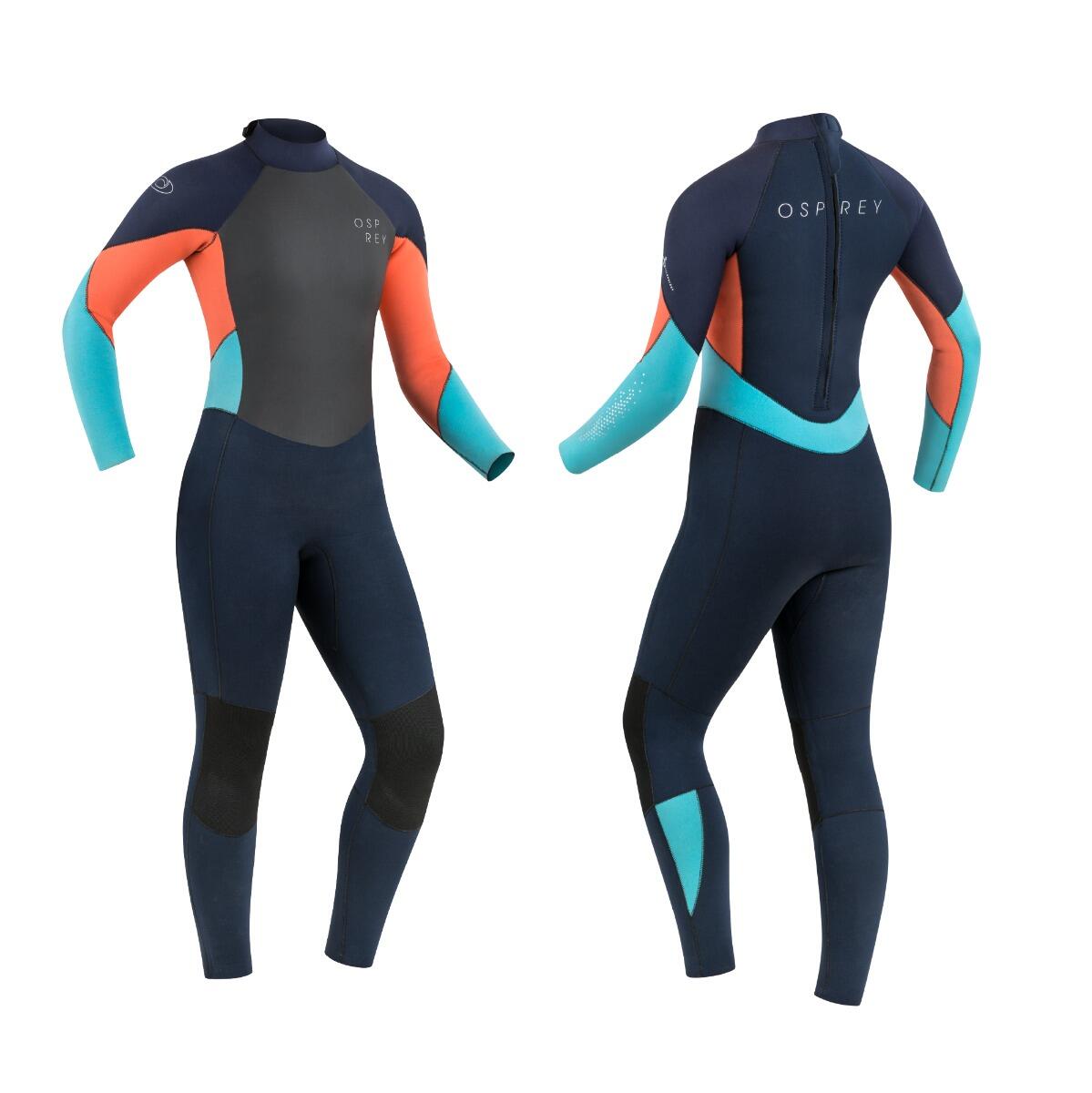 OSPREY ACTION SPORTS Osprey Womens Zero 5mm Wetsuit | Full Length Neoprene Wetsuit, Coral