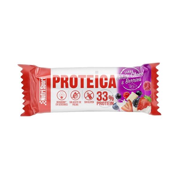 NUTRISPORT Barretta proteica Nutrisport - 44 g Cioccolato bianco con mirtilli