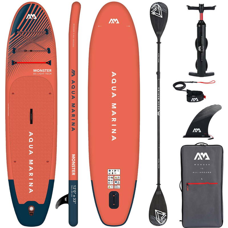 Deska Pompowana SUP Aqua Marina Monster 12'0" BT-23MOP + wiosło 2w1 Dual-Tech