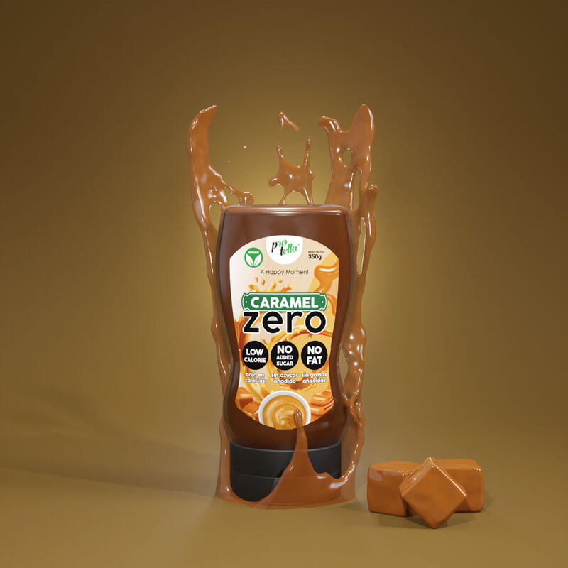 Protella - Xarope de Caramelo Zero 350 g - Xarope de Caramelo de Baixa Caloria