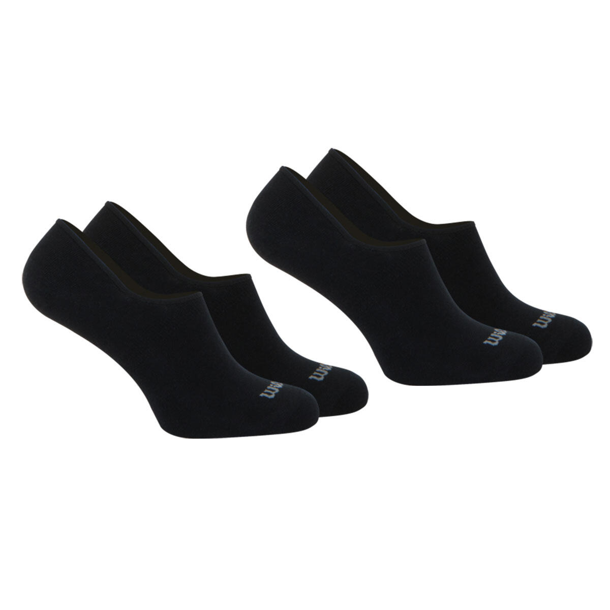 Wilson - Lot De 2 Paires De Socquettes Invisibles Homme Essentiel - Chaussettes - Noir - 39/42 - Decathlon