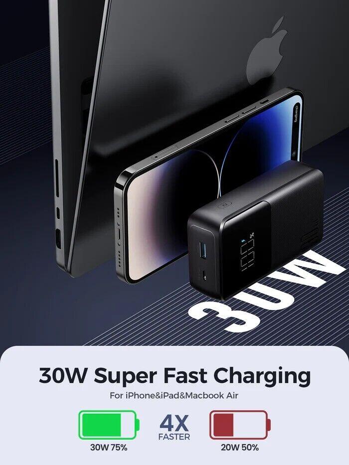Powerbank Joyroom z wbudowanymi kablami USB-C / Lightning 30W 10000mAh