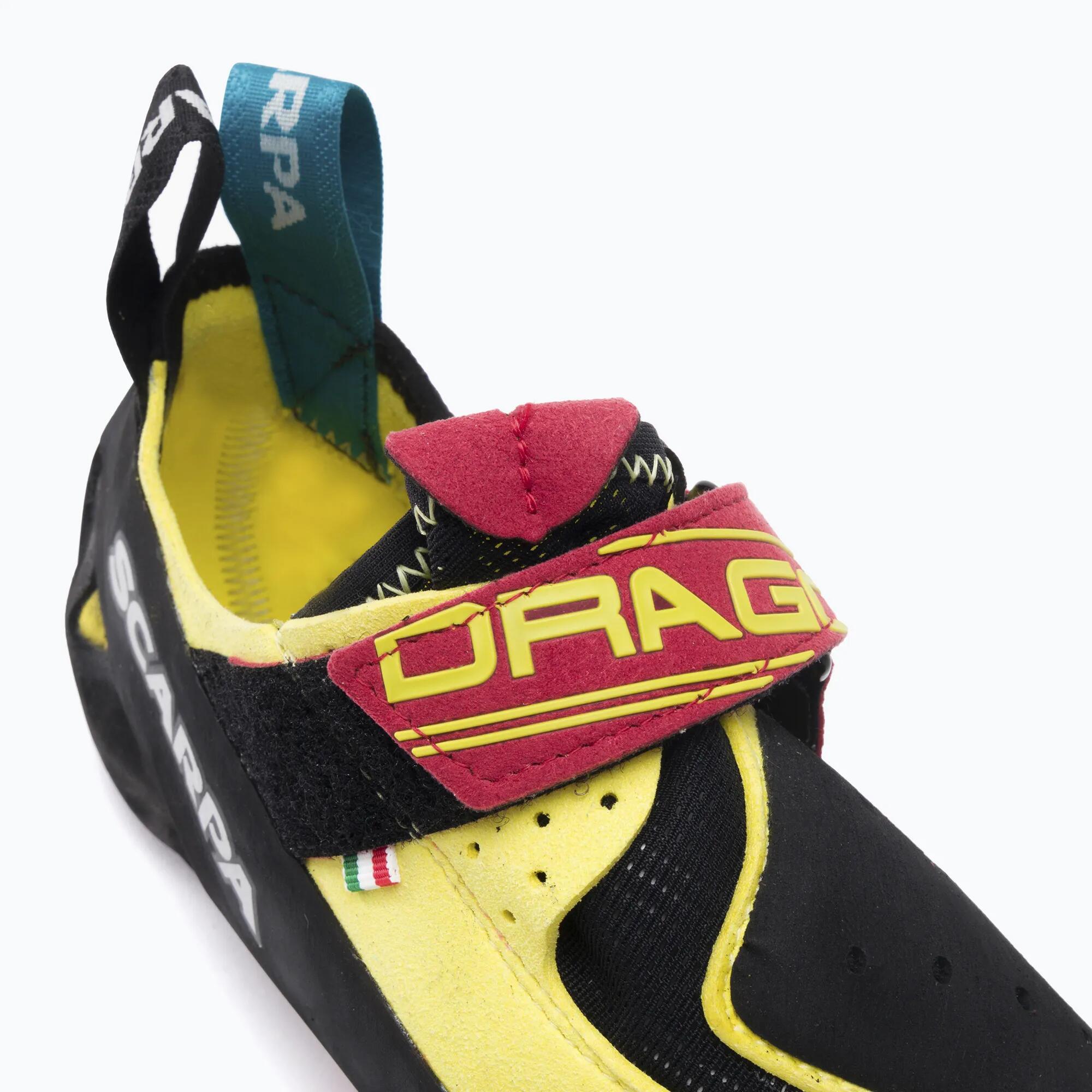 Chaussons d’escalade Scarpa Drago homme jaune, microfibre, Vibram XS Grip2 4/7