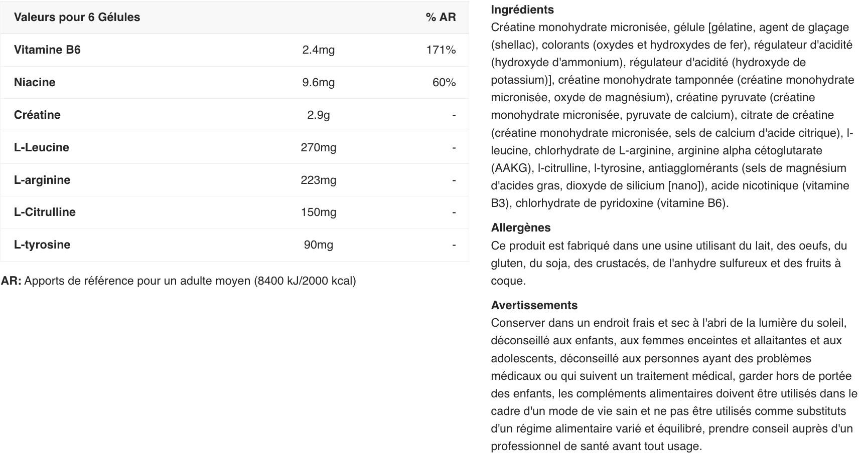 Créatine monohydrate - Creator - 120 Gélules 2/4