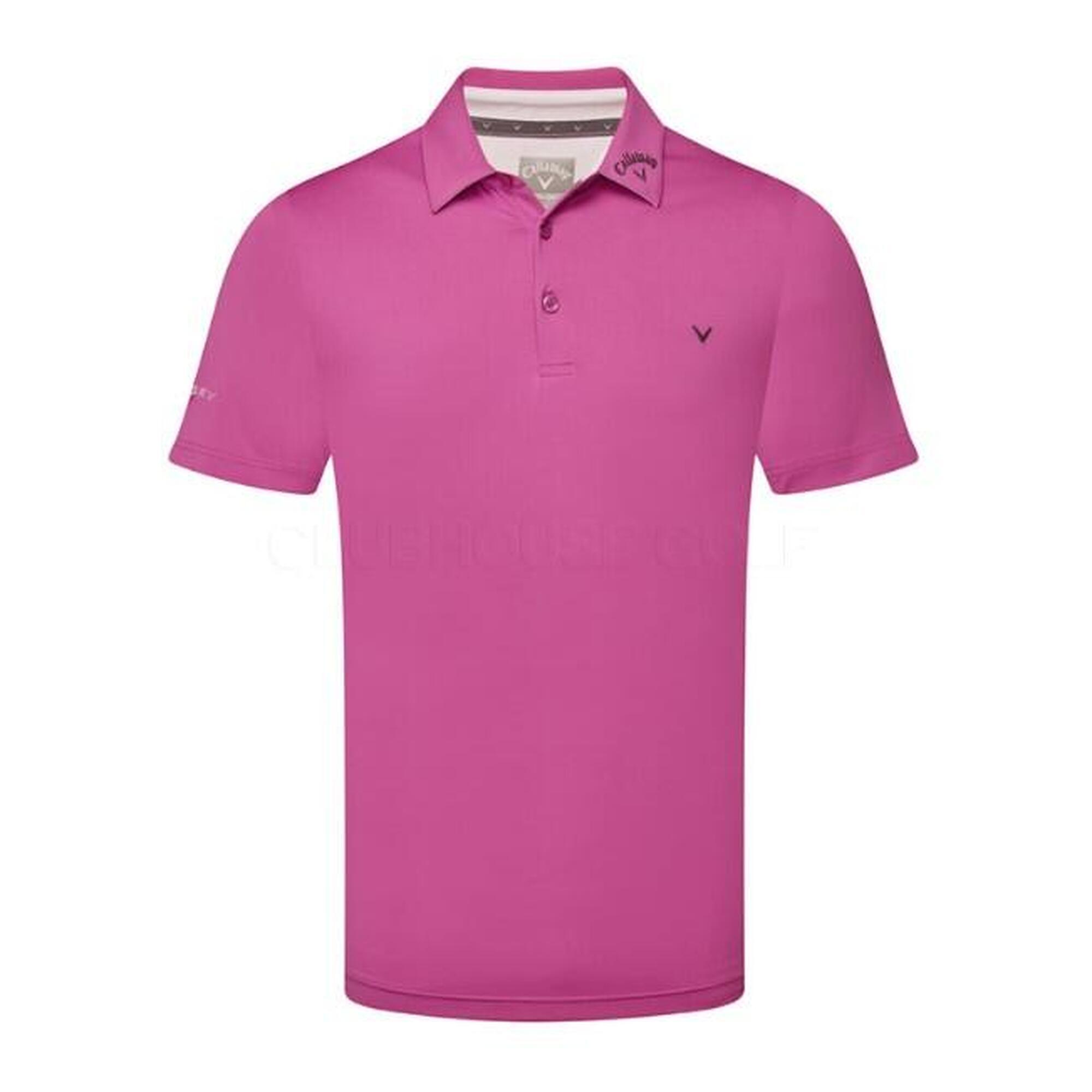 Callaway Chev Odyssey Polo de Golf para Hombre, Purple Orchid