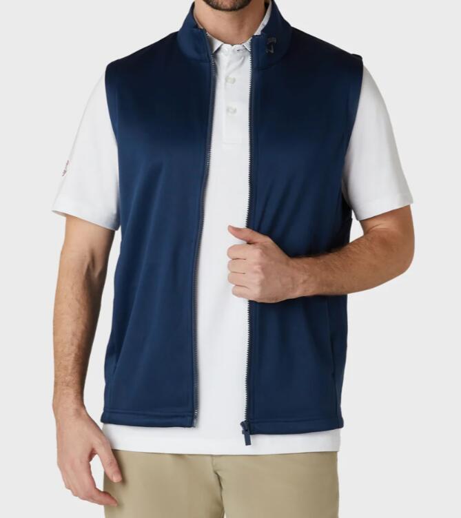 Gilet bimatière Maneven noir pour homme grand