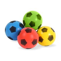 LOT DE 4 BALLONS DE FOOT Sea MOUSSE BICOLORE 200 mm