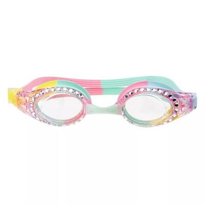 Kinder/kids princessa zwembril (regenboog/kristal/transparant)