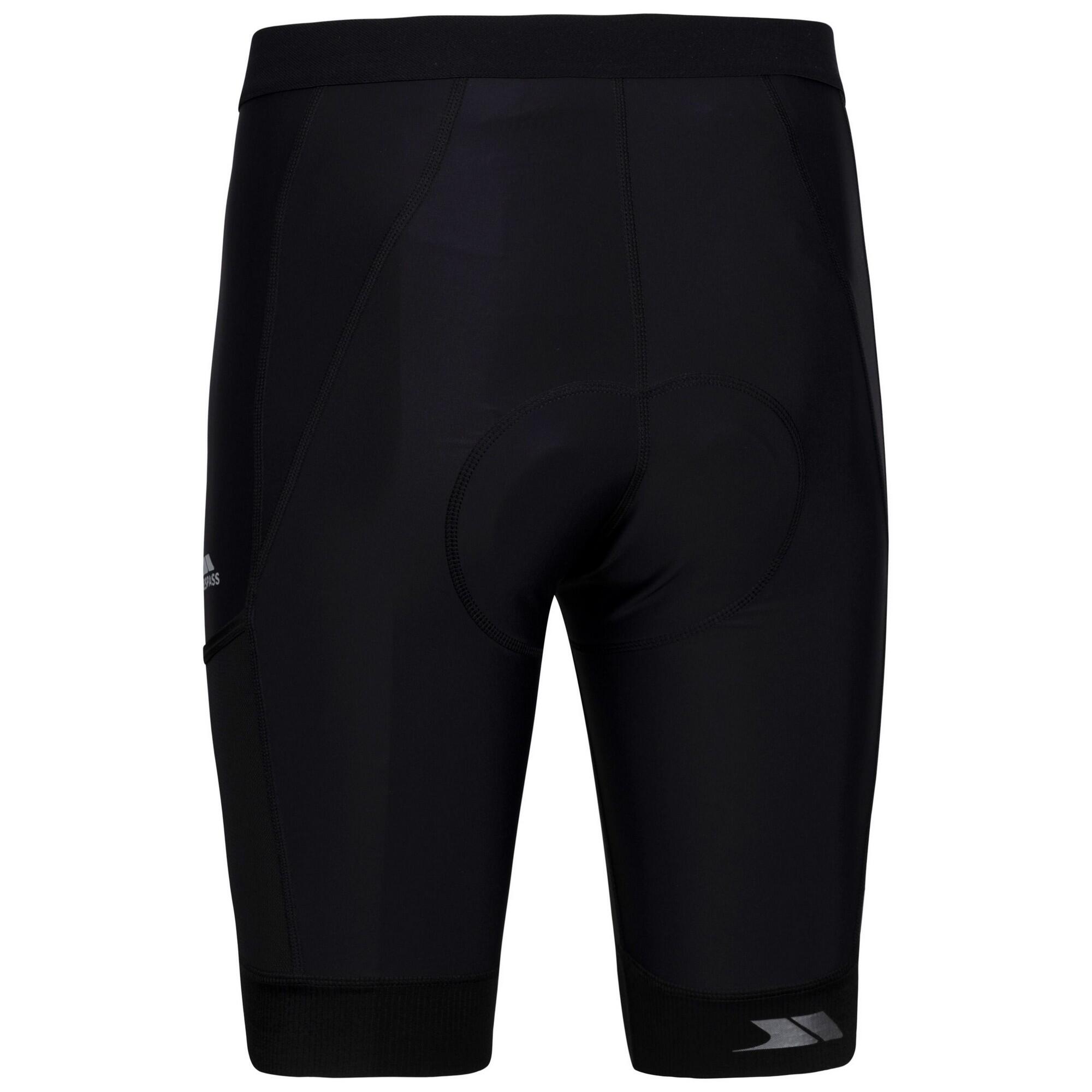 Pantaloncini Da Ciclista Active Uomo Trespass Navar Nero 2/3