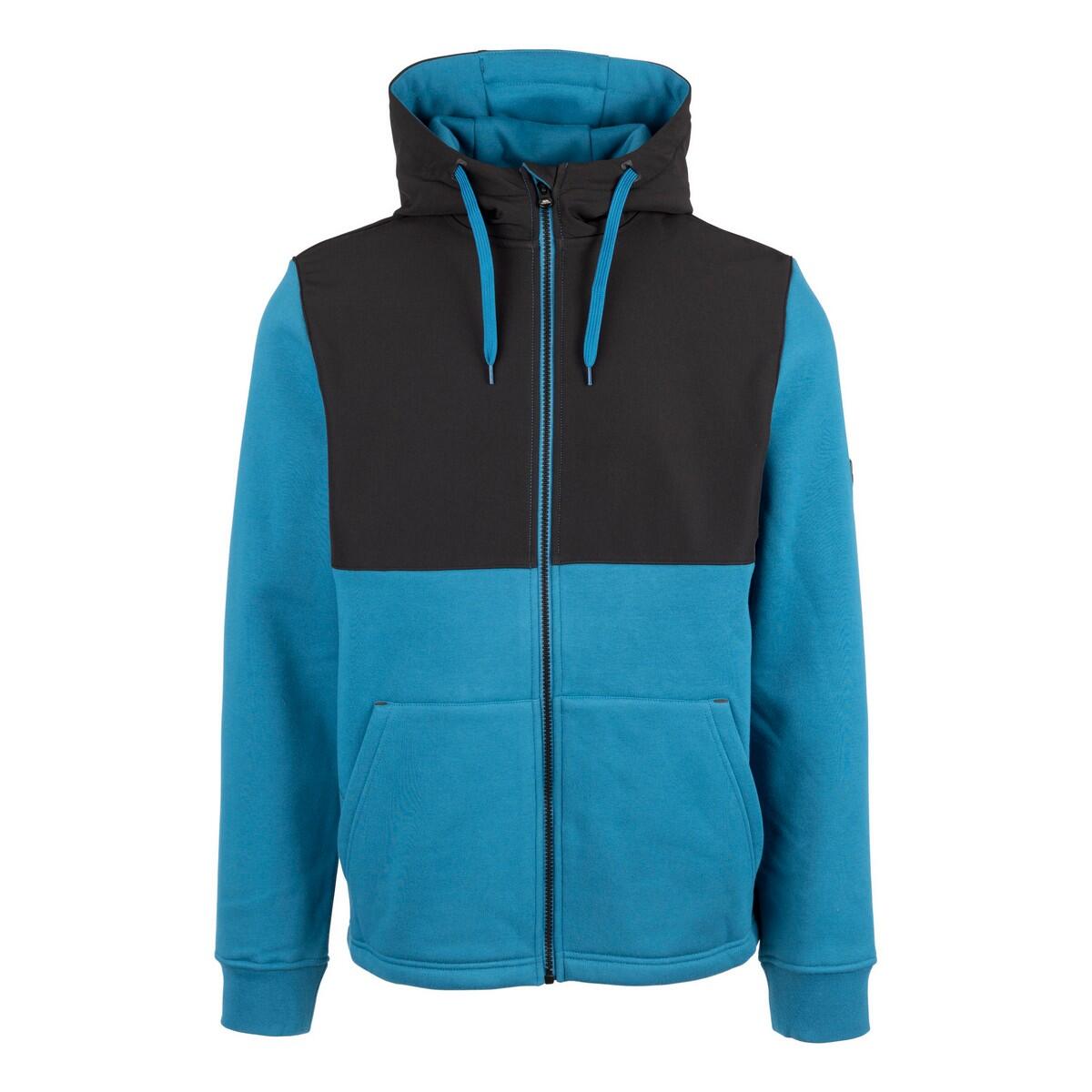 TRESPASS Mens Critch Drawcord Full Zip Hoodie (Bondi Blue)
