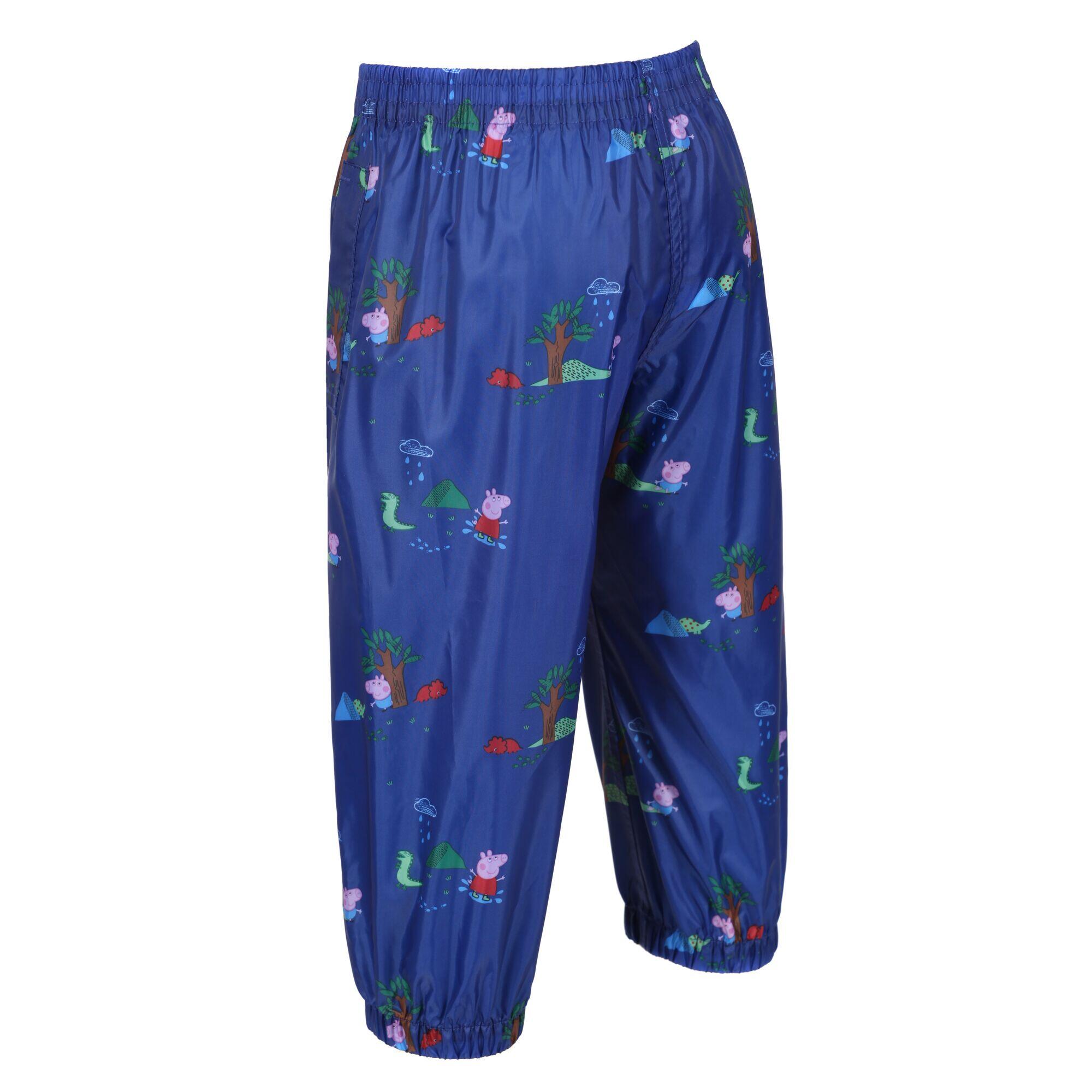 Childrens/Kids Peppa Pig Waterproof Trousers (New Royal) 3/5