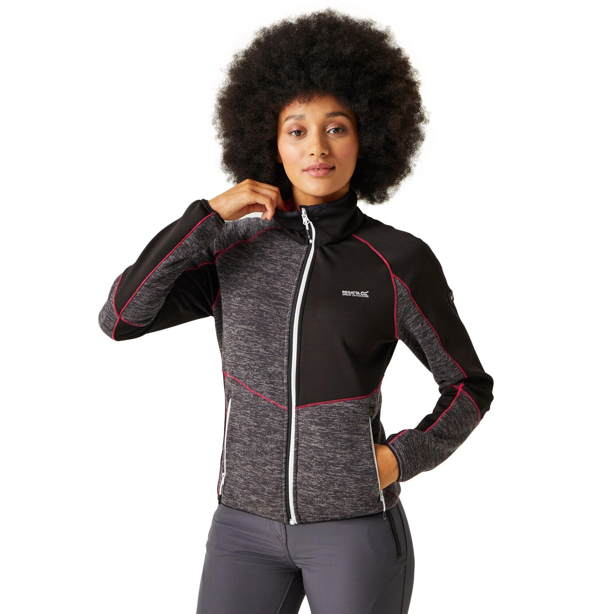Veste Polaire LINDALLA Femme (Gris Phoque / Noir) 4/5