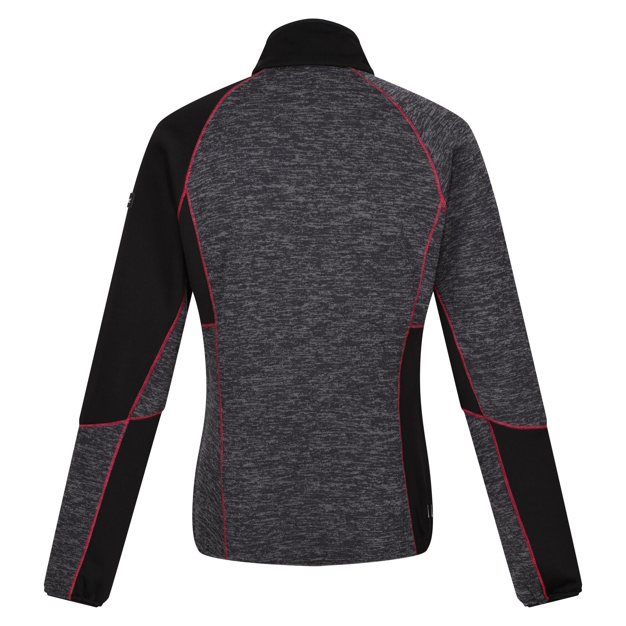 Womens/Ladies Lindalla VII Marl Full Zip Fleece Jacket (Seal Grey/Black) 2/5