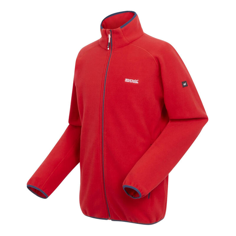 Heren Hadfield Full Zip Fleece Jas (Gevaar Rood)