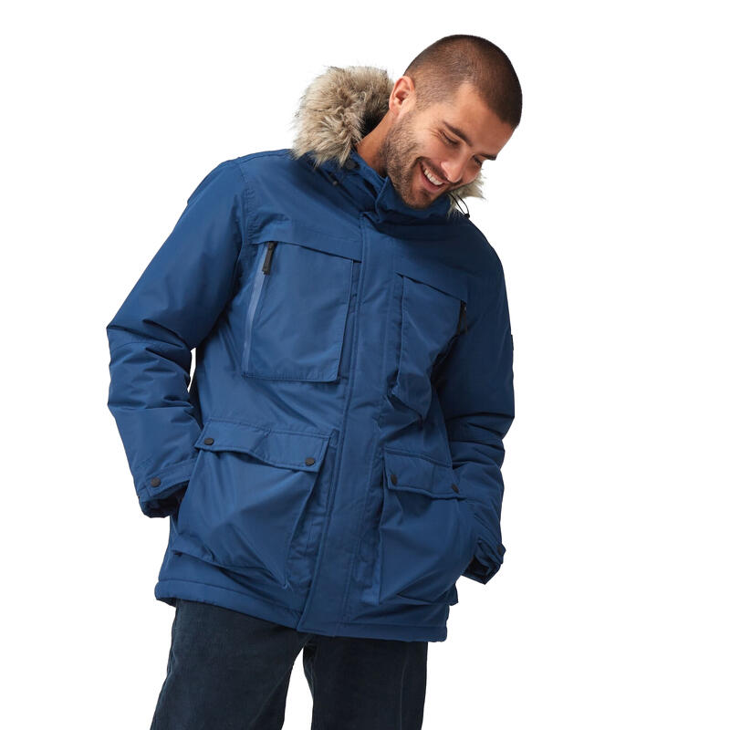 Parka Volter Impermeable para Hombre Azul Almirante