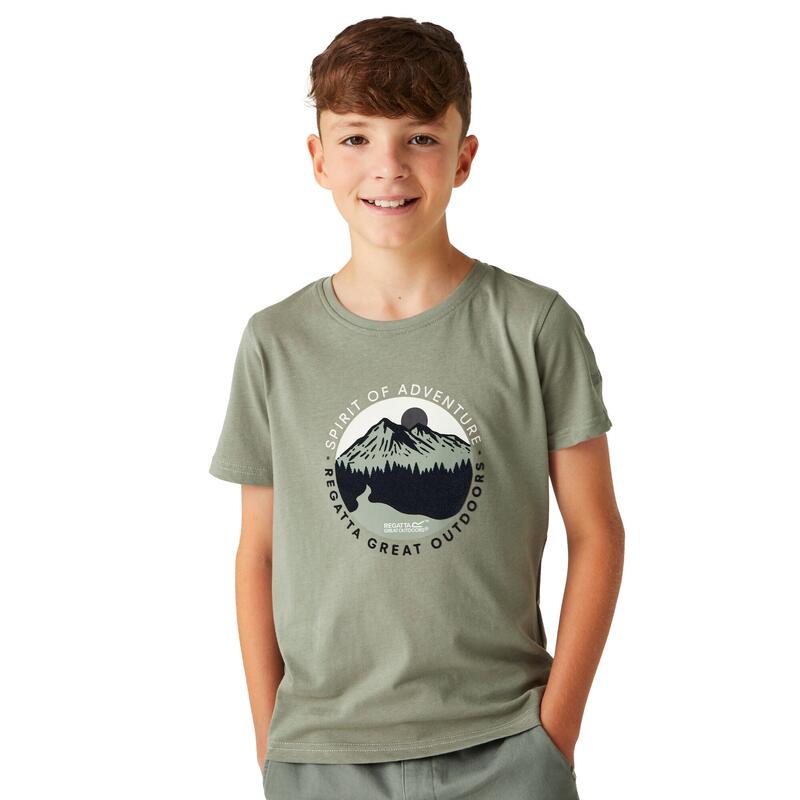Camiseta Bosley VII Diseño Impreso para Niños/Niñas Verde Ágave