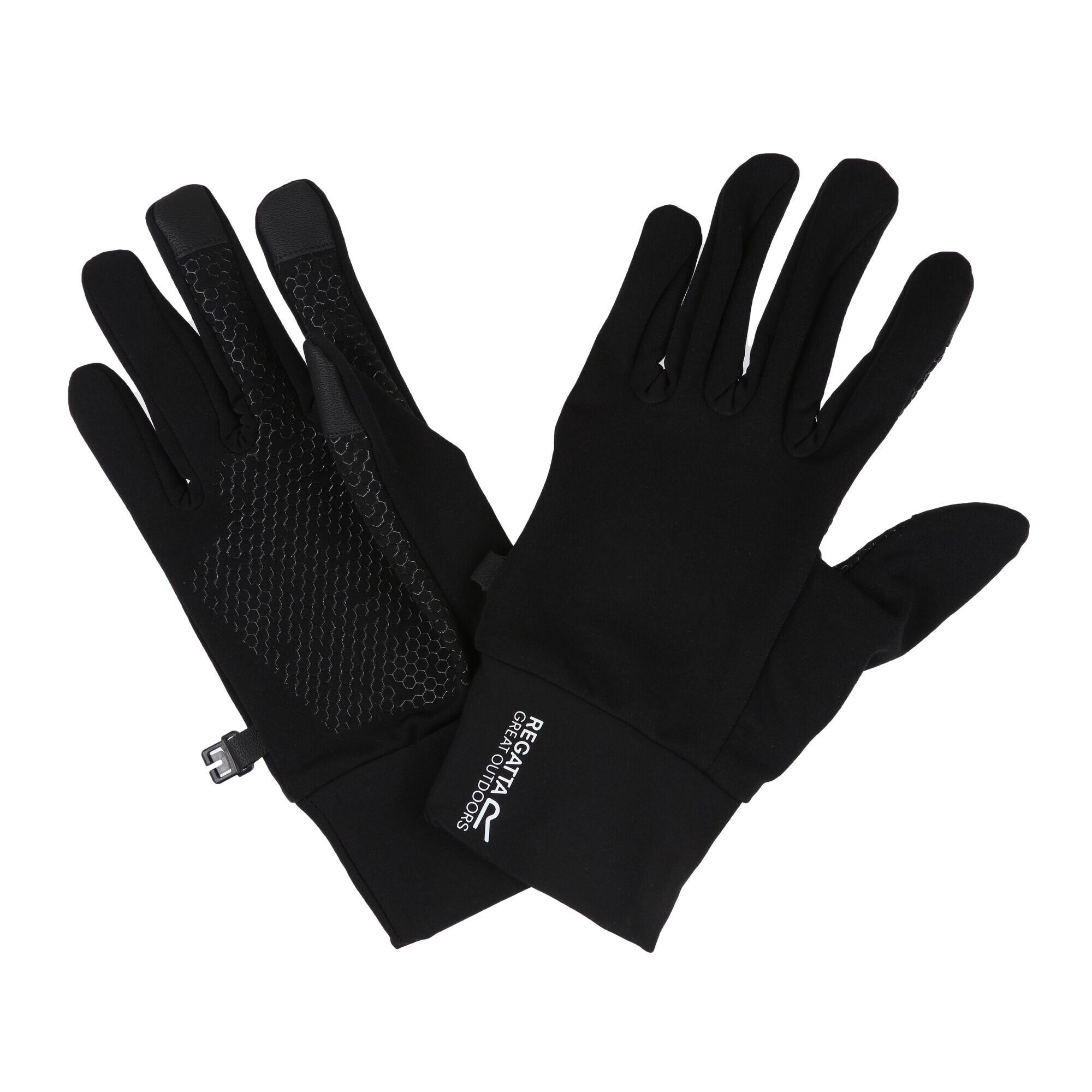 Unisex Adult TouchTip Stretch II Touch Gloves (Black) 1/4