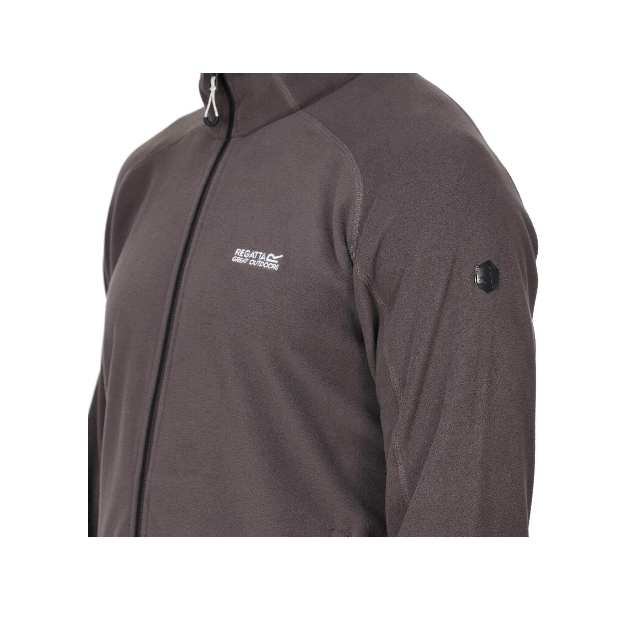 Mens Hadfield Full Zip Fleece Jacket (Seal Grey) 3/5