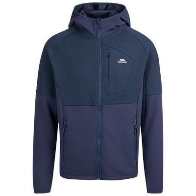 Felpa Con Cappuccio E Zip Intera Active Uomo Trespass Bani Blu Navy