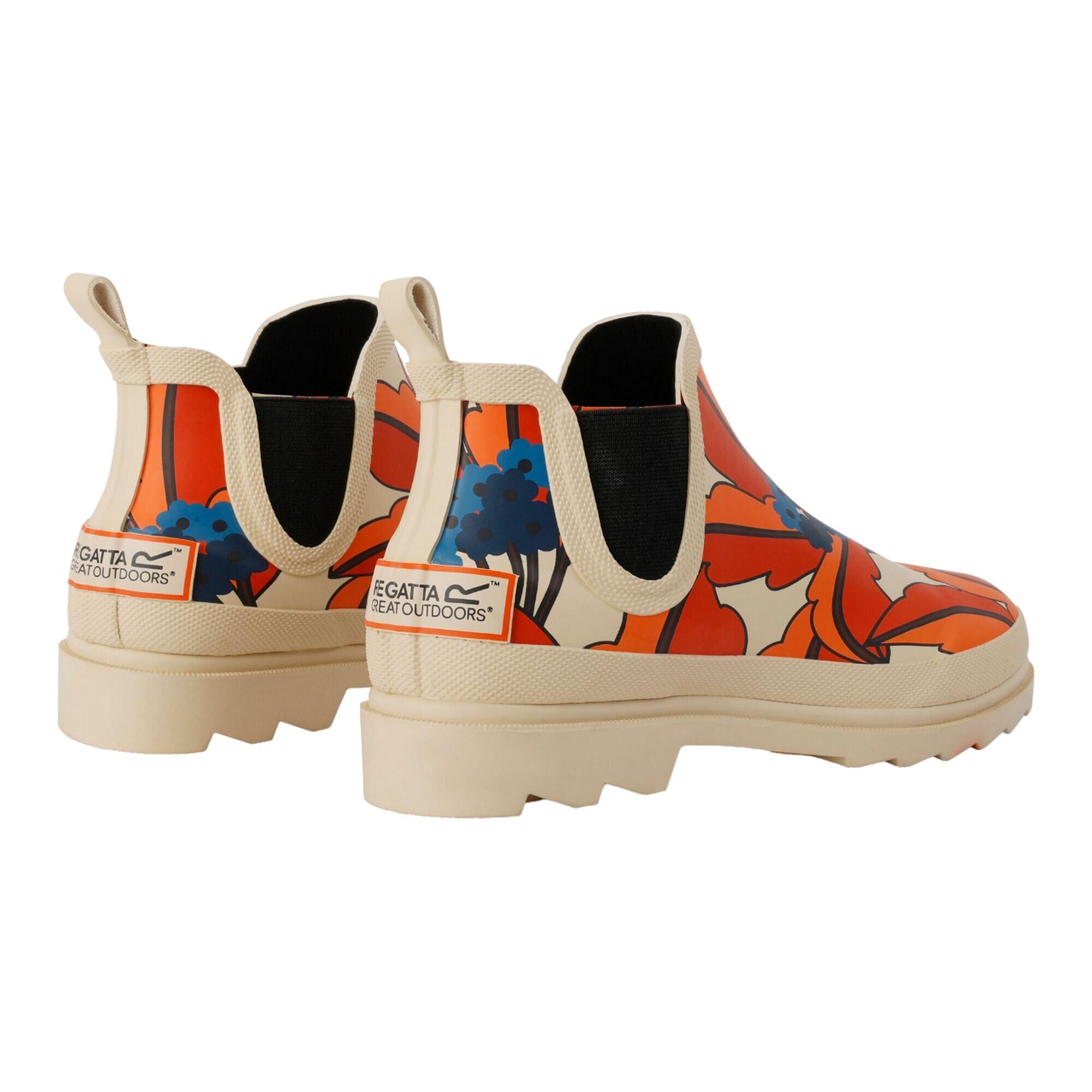 Womens/Ladies Orla Kiely Tropical Floral Ankle Wellington Boots (Orange) 2/5