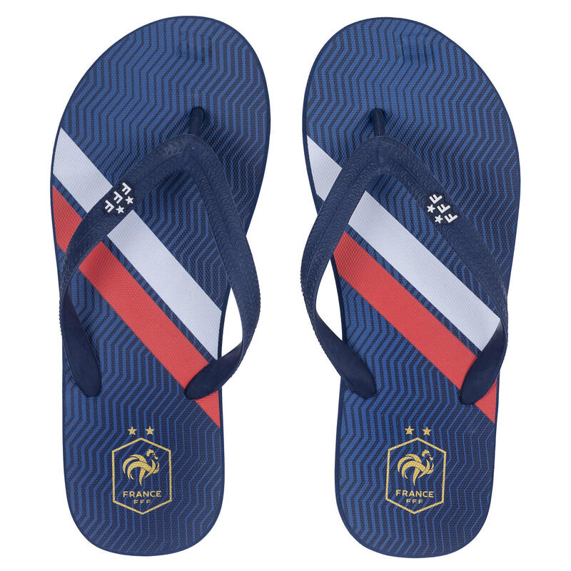 Tongs Officielles Équipe De France De Football FFF – Collection 100% Bleus, Matière Gomme