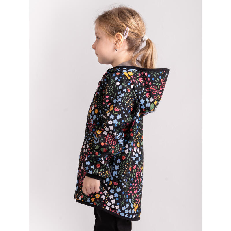 Dětská softshellová bunda s fleecem Basic, Černá, Zahrada