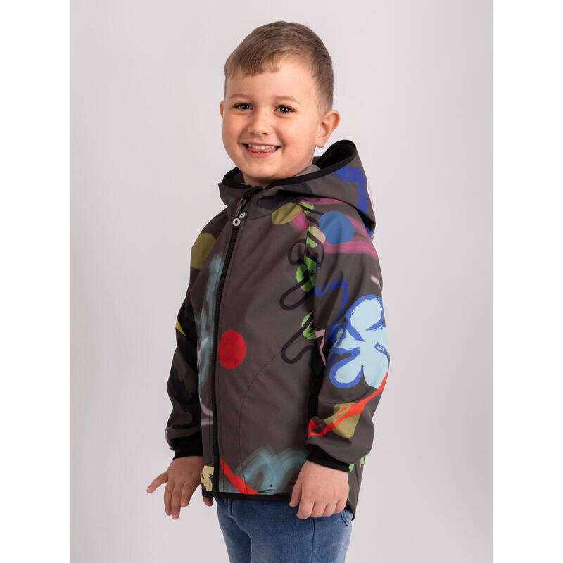 Dětská softshellová bunda s fleecem Basic, Khaki, Fantazie