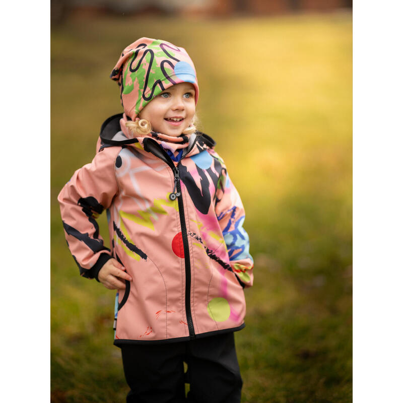 Dětská softshellová bunda s fleecem Basic, Meruňková, Fantazie