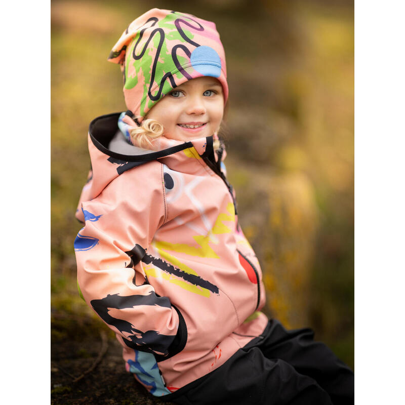 Dětská softshellová bunda s fleecem Basic, Meruňková, Fantazie