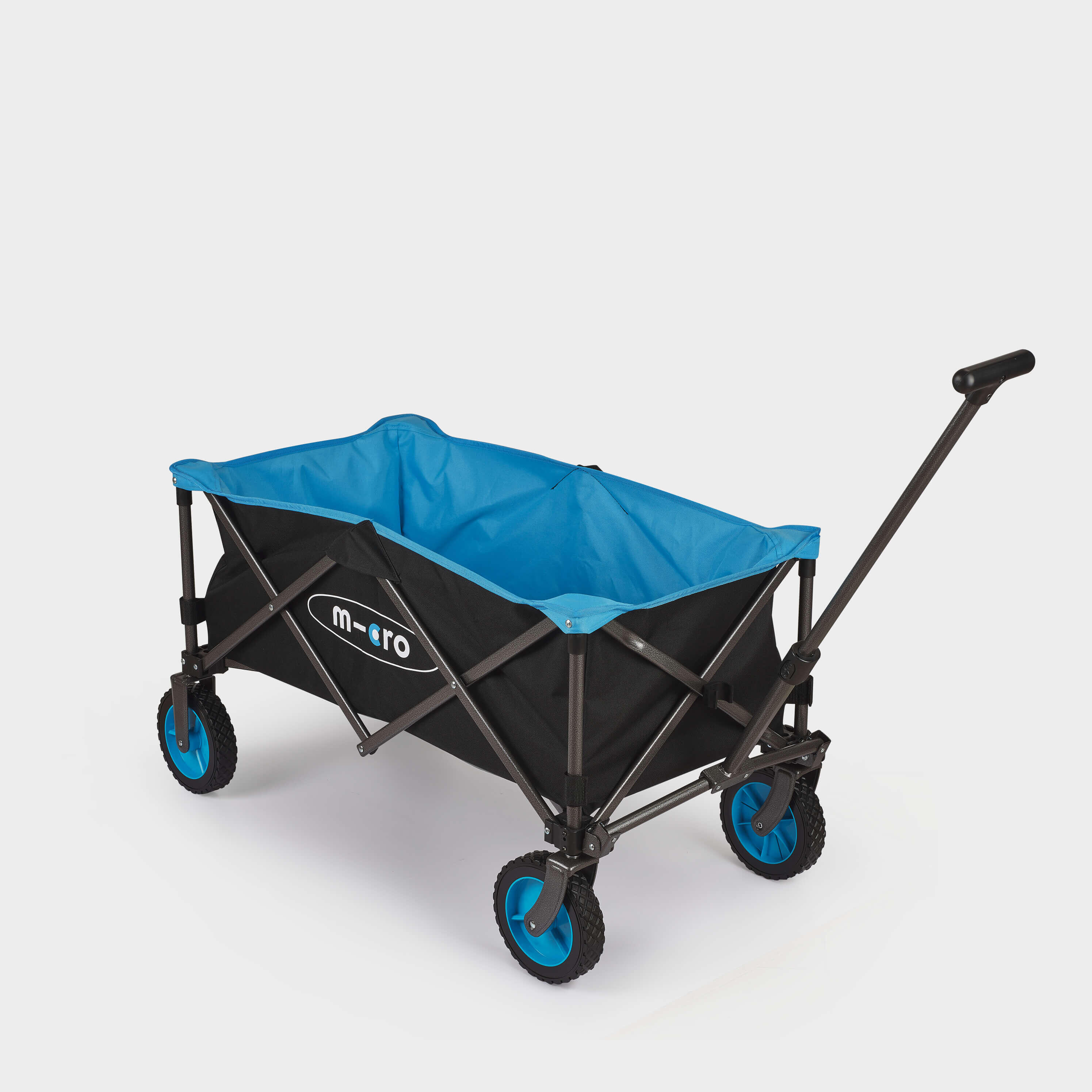 Carrinho dobrável de camping/praia Micro Wagon Azul/Preto