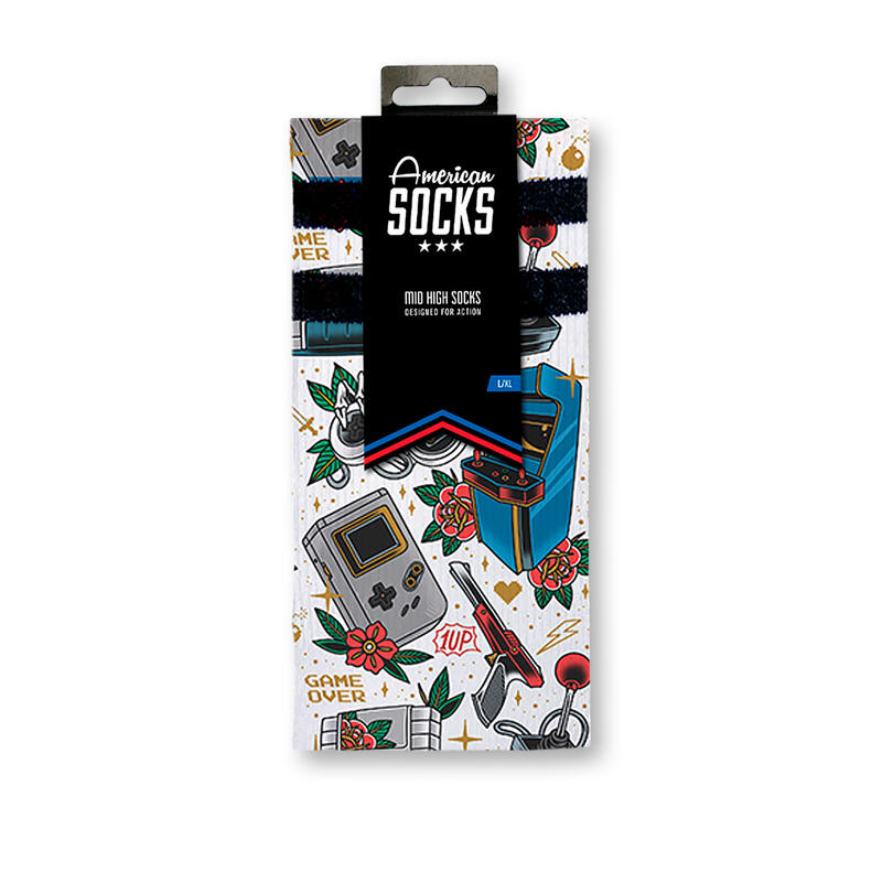 Calcetines divertidos para deporte Socks Game Over - Mid High