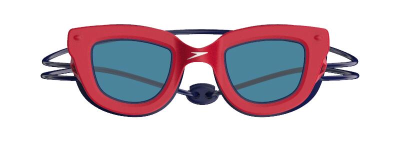 Óculos de Natação Speedo Junior Sunny G Seasiders - Vermelho/Cobalto 3/5