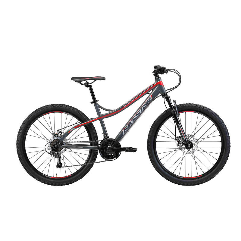 Bikestar Hardtail MTB Alu 26 inch 21 Speed Grijs/Rood