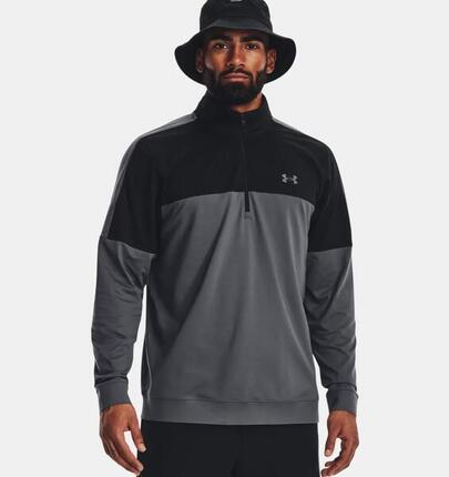 SWEAT 1/4 ZIP UNDER ARMOUR GOLF NOIR