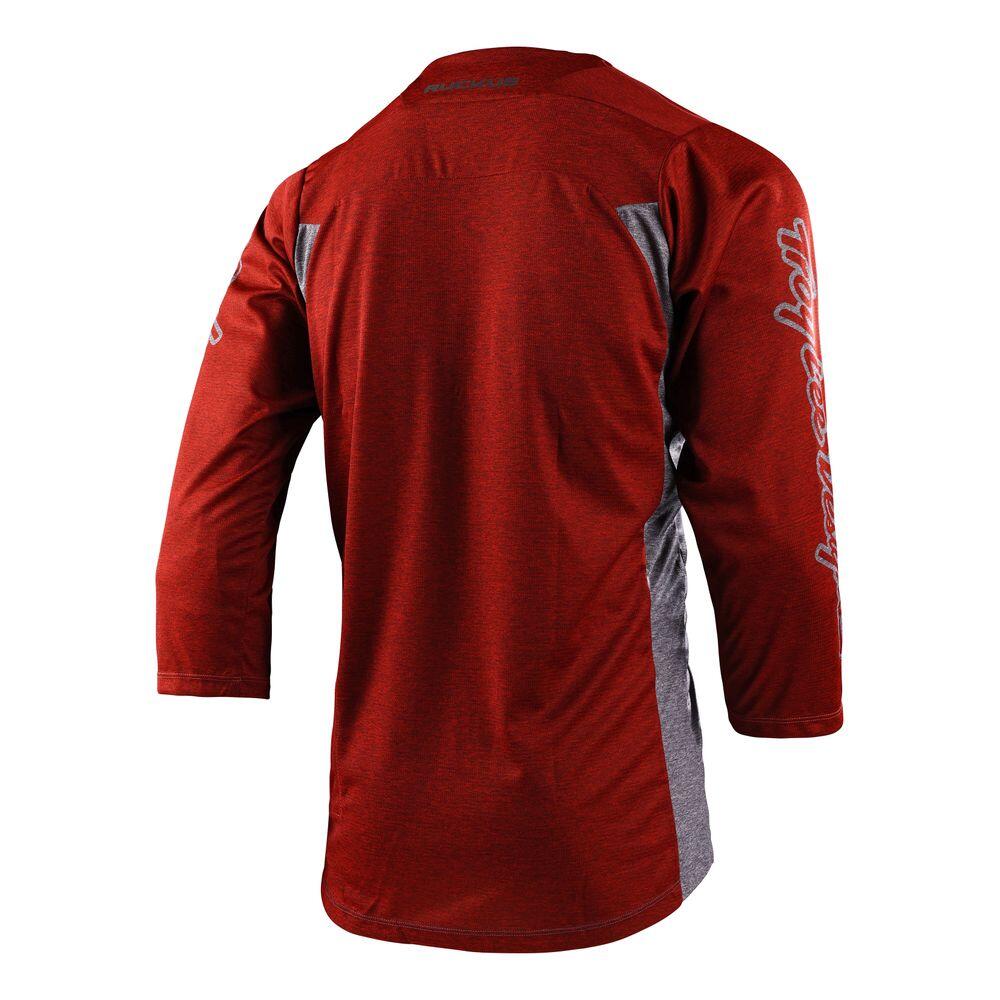 Camiseta MTB RUCKUS con mangas tres cuartos ventiladas, roja, para hombre 2/2