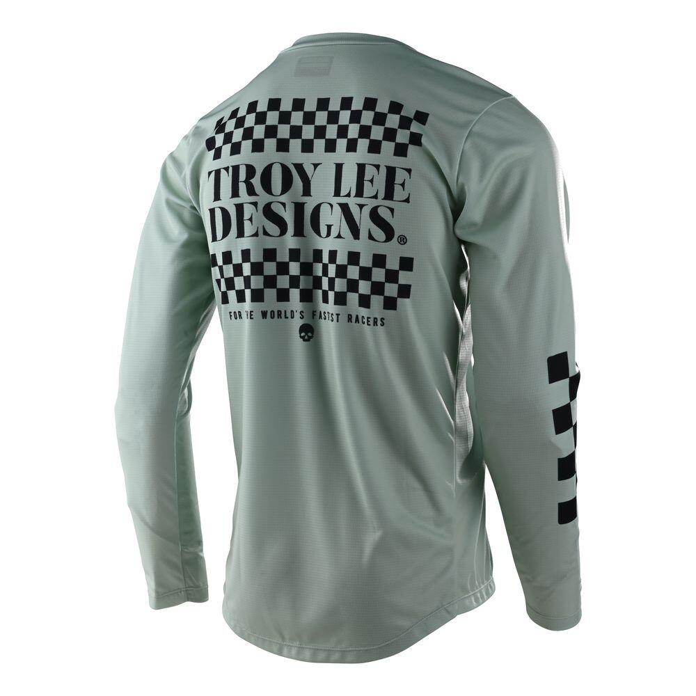 Camiseta MTB FLOWLINE de manga larga informal verde para hombre 2/2