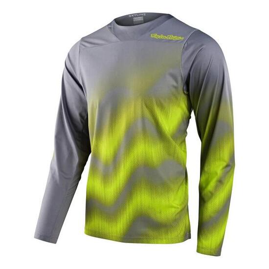 MTB-Trikot SKYLINE CHILL, langärmelig, warm und bequem, grau, Herren