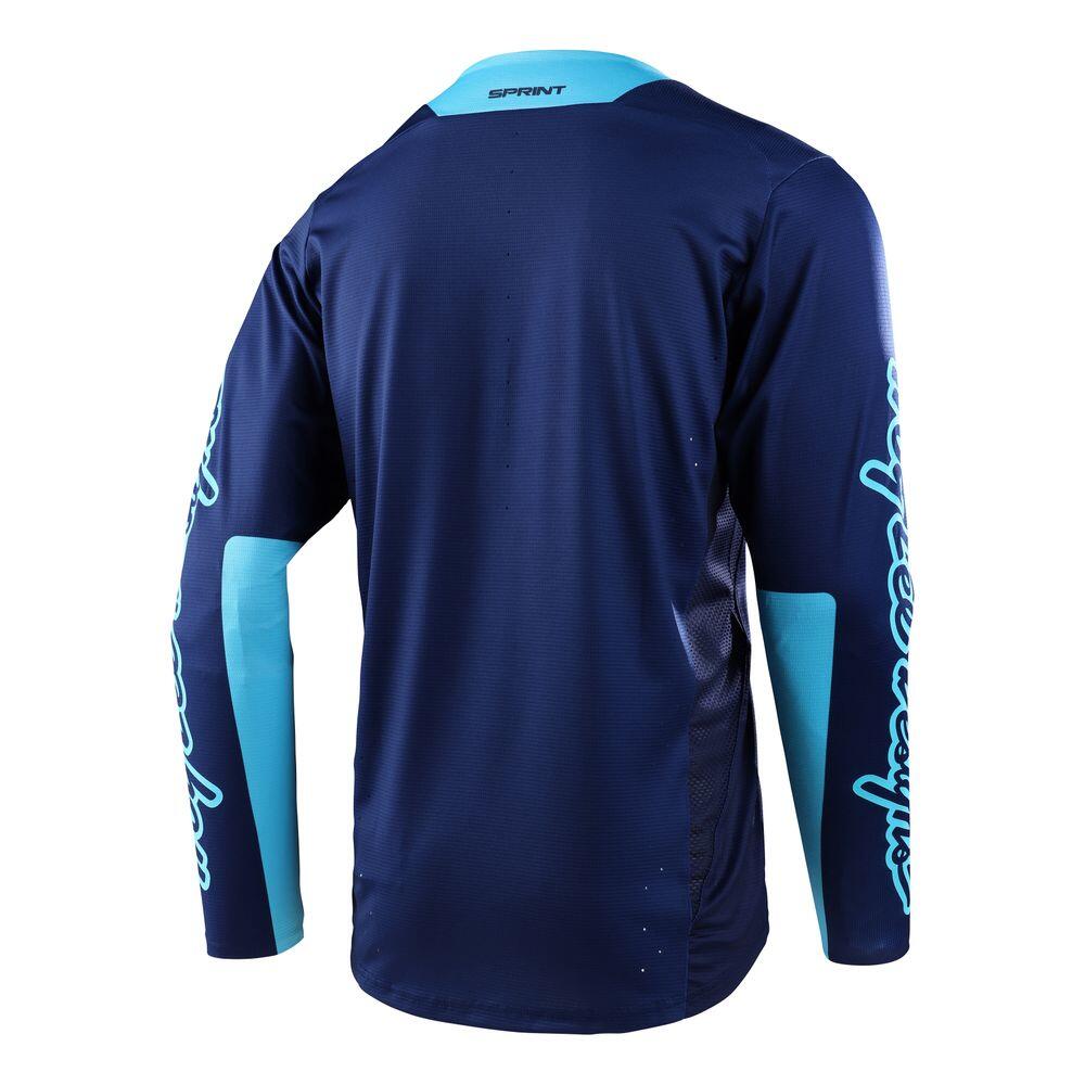 Atmungsaktives MTB-Trikot SPRINT mit langen Ärmeln Blau Herren 3/3