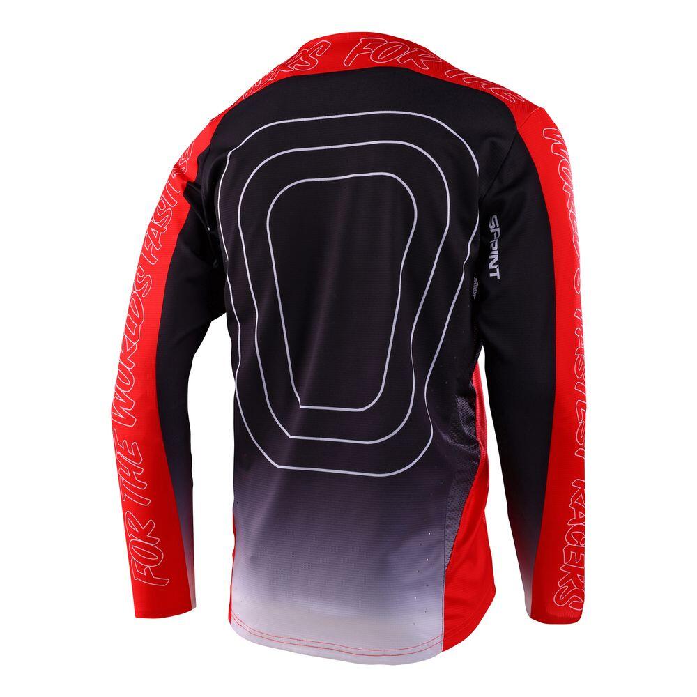 Maglia MTB SPRINT traspirante con maniche lunghe Rosso Uomo 3/3