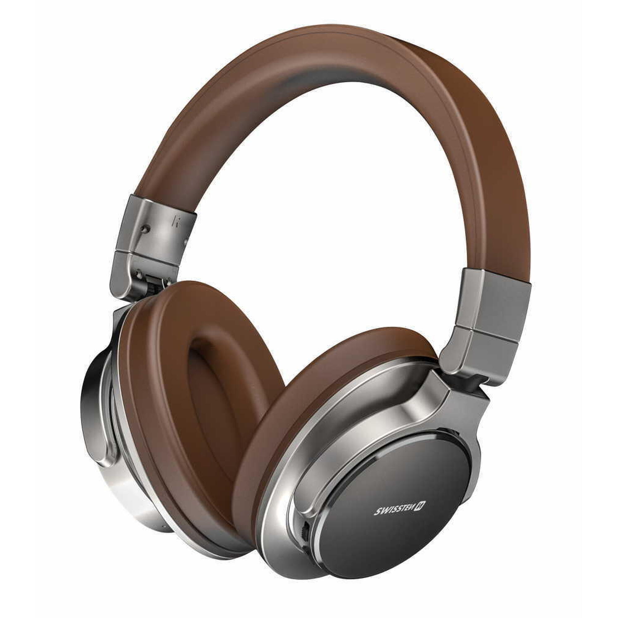Headphone Swissten Jumbo castanho