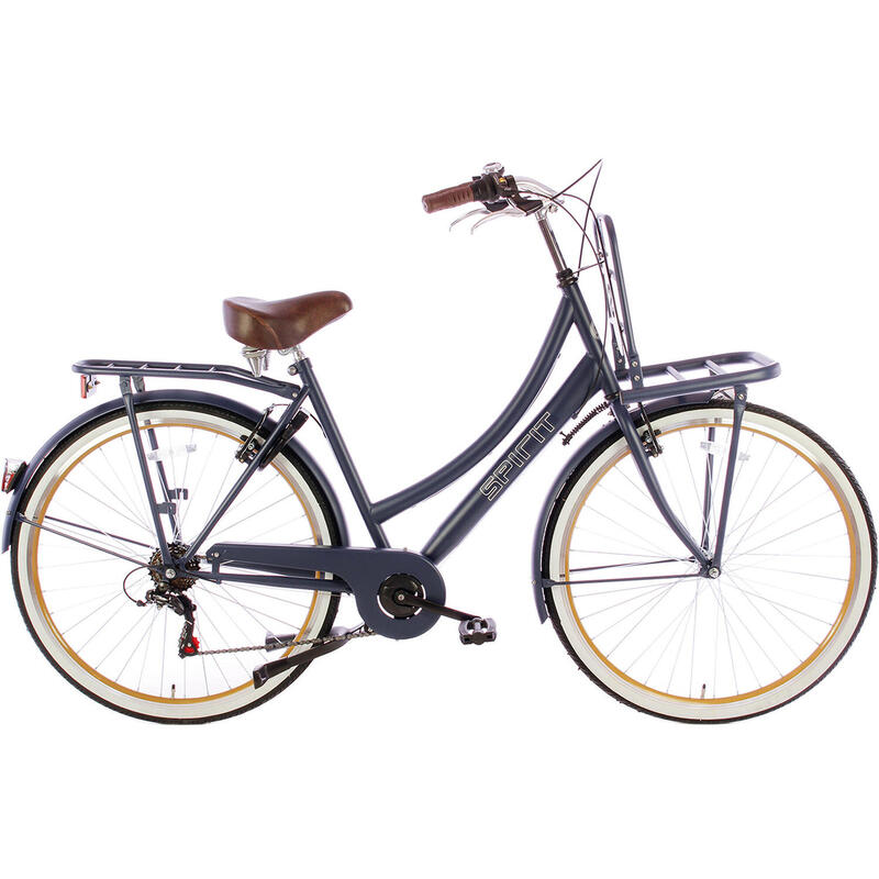 Découvrez le vélo pour dames Spirit Transporter 6 vitesses en bleu jean 28 inch