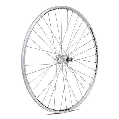 Silbernes Hinterrad mit Kassette Gurpil chrina 8 v