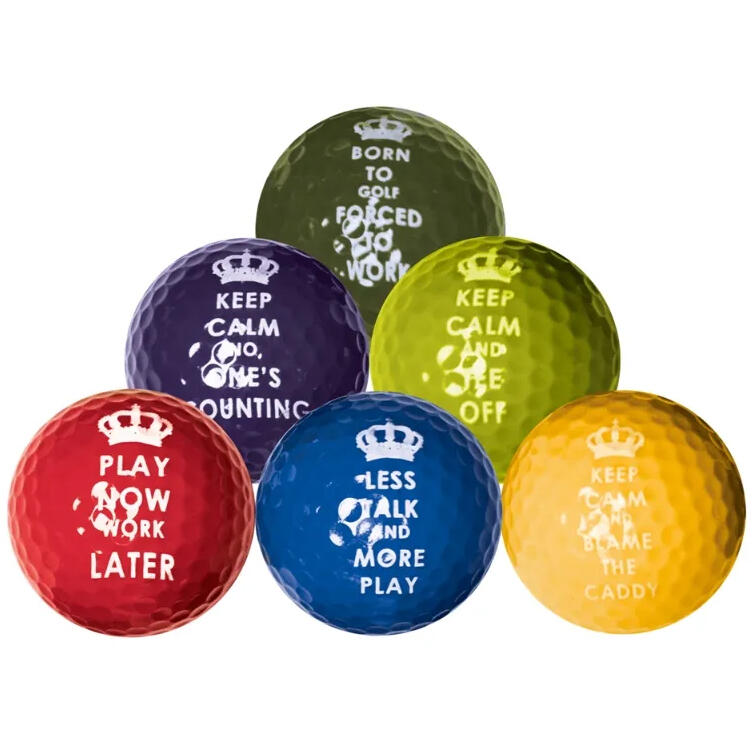 Longridge Keep Calm Golf Balls - 6Pk 3/4