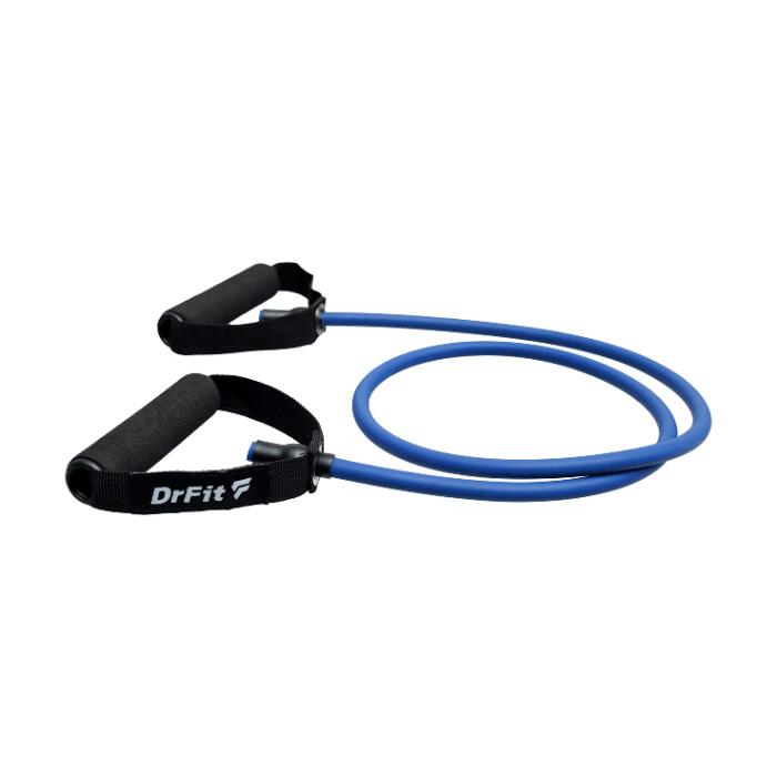 Guma oporowa do ćwiczeń z uchwytami guma treningowa fitness na siłownię DrFit 2/5