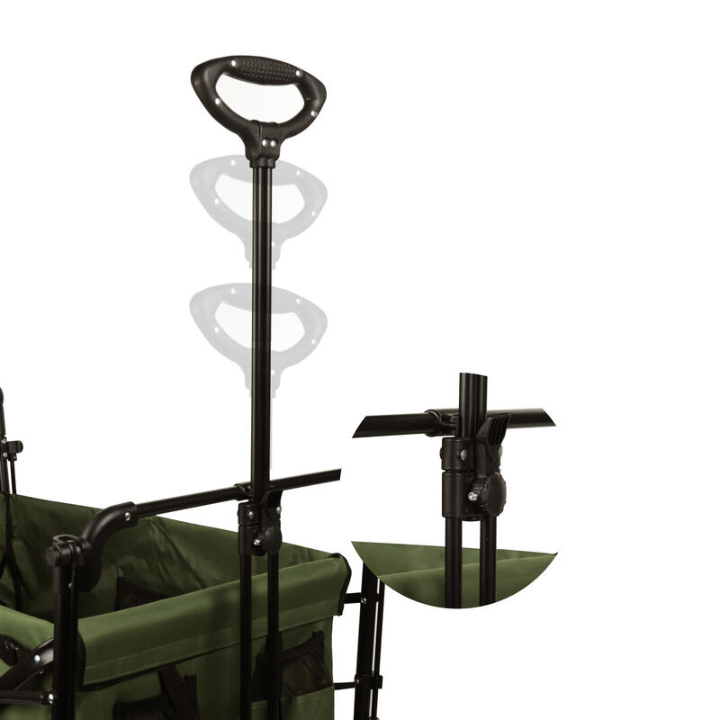 Rockerz Outdoor - Bolderwagen  met dak - Opvouwbaar - XL inhoud - Kleur: Groen