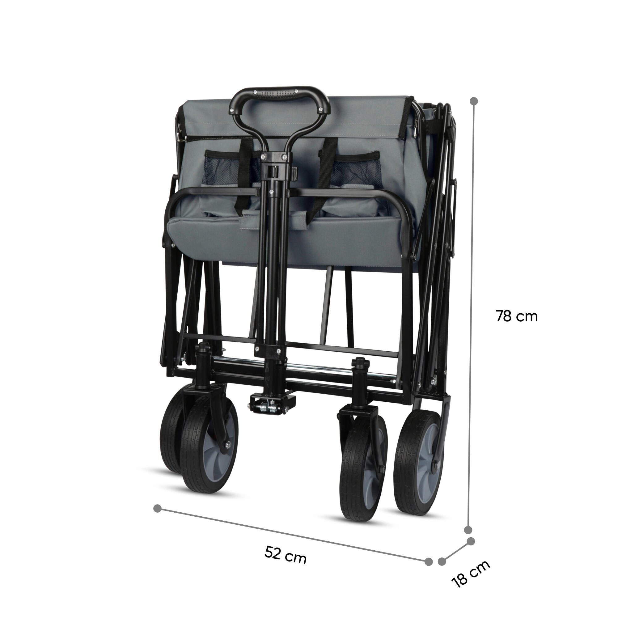 Rockerz - Bolderkar Basic - Opvouwbaar - XL inhoud - Kleur: Grijs 3/7
