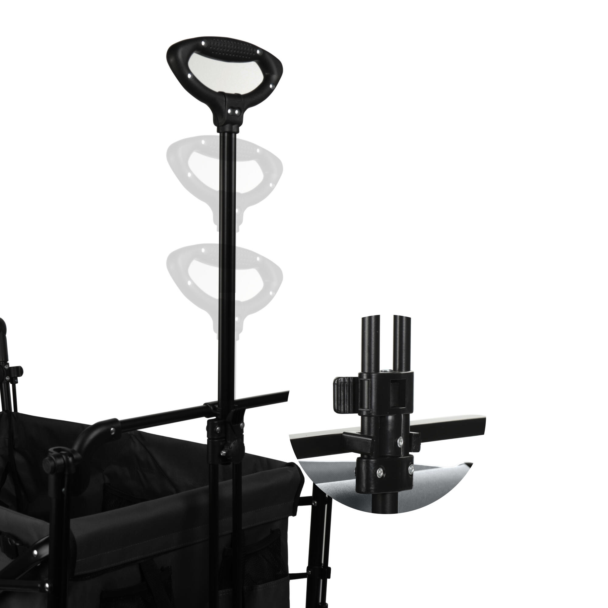 Rockerz Outdoor - Bolderkar met dak - Opvouwbaar - XL inhoud - Kleur: Zwart
